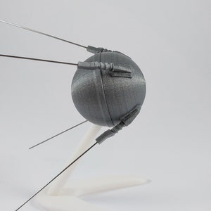 Sputnik 1 Satellite on a stand 1:11 scale | Sputnik with antennas | USSR Satellite Sputnik | Collectible Satellite | Spacecraft model