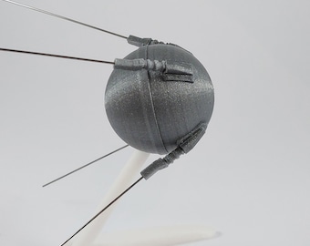 Sputnik 1 Satellite on a stand 1:11 scale | Sputnik with antennas | USSR Satellite Sputnik | Collectible Satellite | Spacecraft model