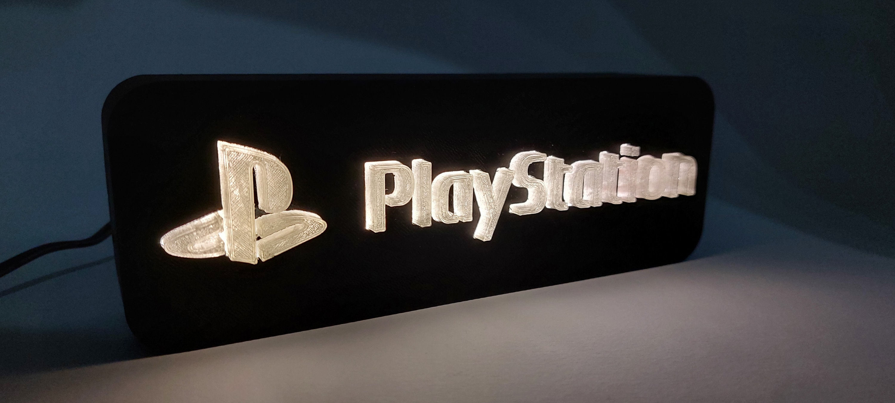 Logo PlayStation Imprimé En 3D - Décoration Gamer - Modèle Au Choix - Neuf Lerpo3D