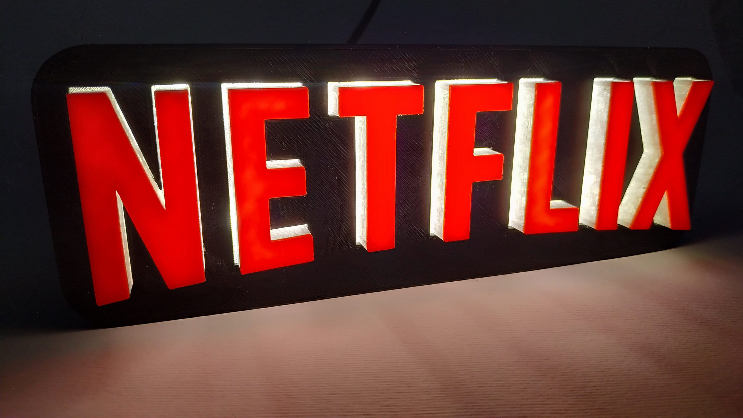 Netflix LED Lamp Netflix Logo Light Netflix Table Lamp Etsy