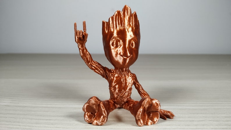 Cute Heavy Metal Baby Groot 3d Printed Flowerpot Planter