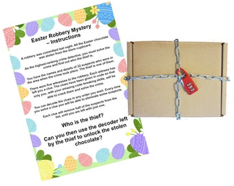 Easter Robbery Mystery For Kids With Lockable Gift Box - Escape Room Inspired