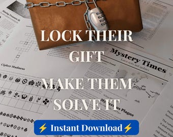 Escape Room Spiel - Druckbares Spiel - Lost Treasure Mystery - Sofortiger Download DIY Geschenkerlebnis