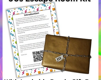 90s Escape Room Puzzle Game Kit - With Lockable Gift Box