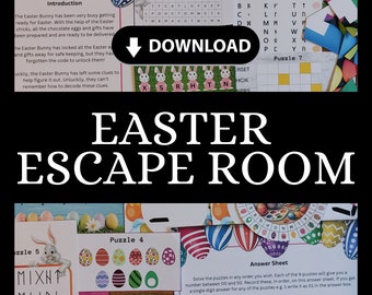 Juego de sala de escape de Pascua para niños - Descarga instantánea imprimible