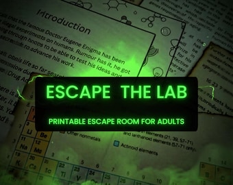 Escape Room Game - Escape the Lab - Printable Mystery Puzzle - Instant Download