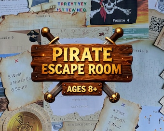 Pirate Escape Room Game for Kids | Printable Puzzle Game | Birthday Party Activity | Instant Download