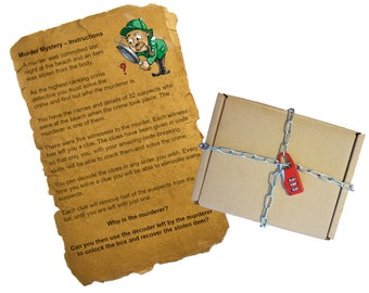 Kids Murder Mystery Game | Escape Room Game for Kids with Lockable Gift Box | Escape Room Kit