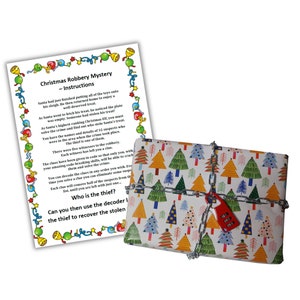 Christmas Robbery Mystery for kids with lockable gift box