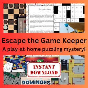 Escape Room Game - Escape the Game Keeper - Printable instant download - Play-at-home puzzling mystery!