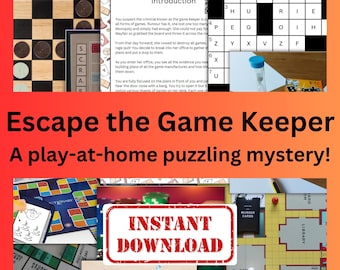 Escape Room Game – Play-at-Home Puzzling Mystery (Printable Digital Download)