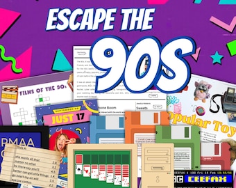 90s Escape Room Puzzle Game in an Envelope | Retro Mystery Gift