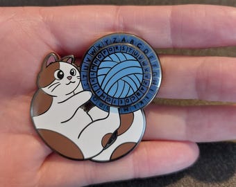 Cipher Cat Enamel Pin – Escape Room Puzzle Gift