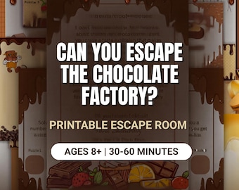 Chocolate Factory Escape Room Printable Kids Birthday Party Game Instant Download