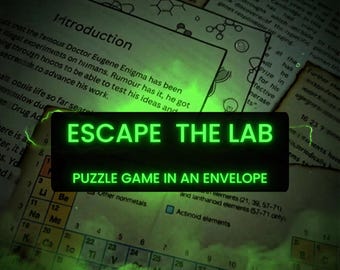 Escape Room Game in an Envelope | Escape the Lab | At Home Puzzle Experience