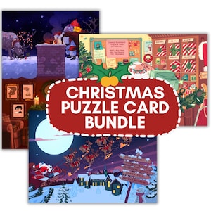 Lot de cartes de Noël - Inspiré des jeux d'évasion - Des cartes de vœux parfaites pour les amateurs de casse-tête !