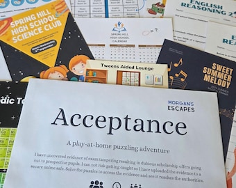 Escape Room in an Envelope | Acceptance | At Home Escape Room