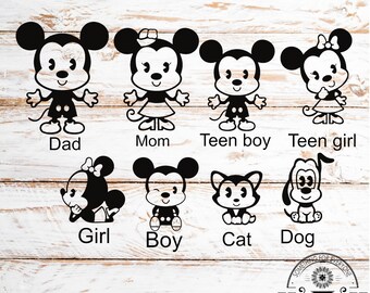 Disney Family Car Decal | Etsy