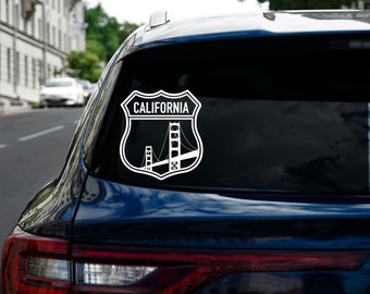 California Golden Gate Bridge auto sticker / San Francisco raamsticker