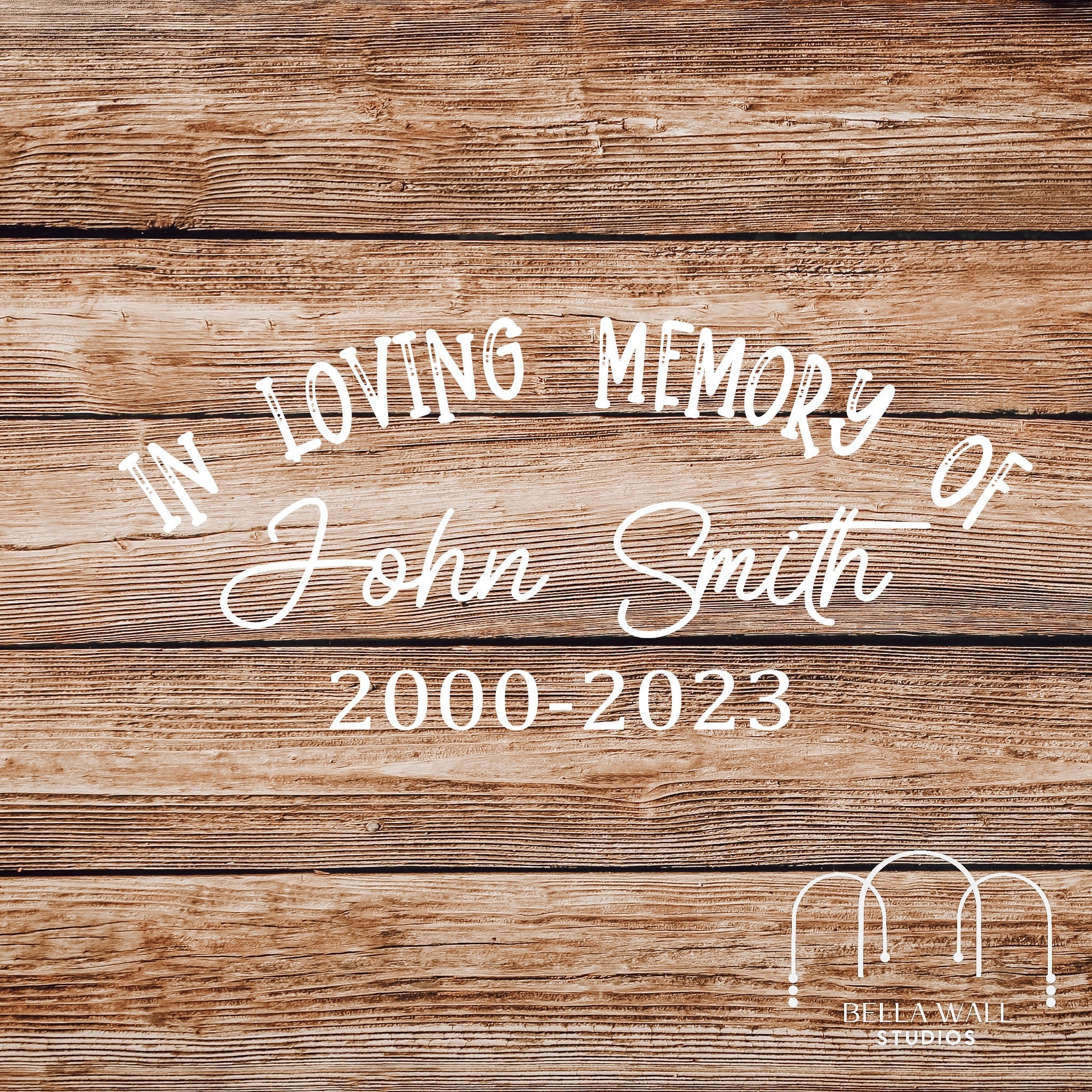 Suave Names Memory Personalized Name in Loving Memory Car Decal/ Memorial Wall Sticker - Etsy