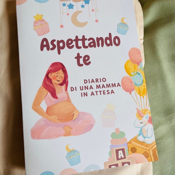 Diario Gravidanza, diario mamma in attesa, diario di una mamma, pancia che cresce, aspettando te, neonato, neonata, album, 9 mesi