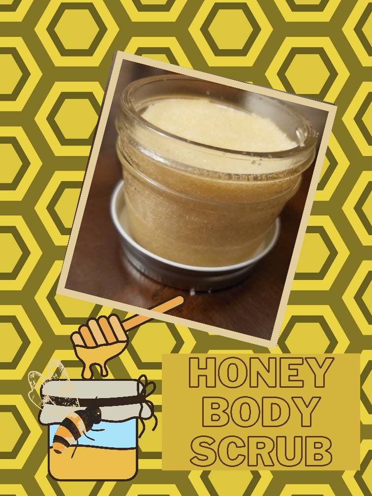 Honey body scrub. Gentle exfoliation for sensitive skin. Made Etsy
