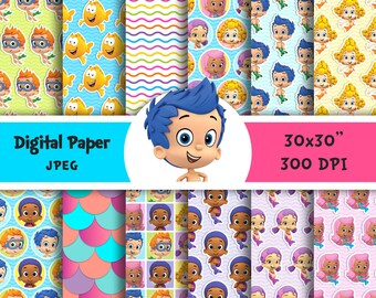Download Free Bubble Guppies Birthday Svg Etsy PSD Mockup Template