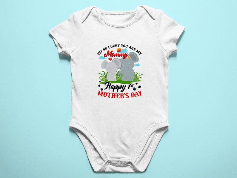 I/'m So Lucky You Are My Mommy Mommy and Baby Elephant First Mothers Day 2021 Baby Onesie Happy 1st Mother/'s Day Newborn Baby Bodysuit