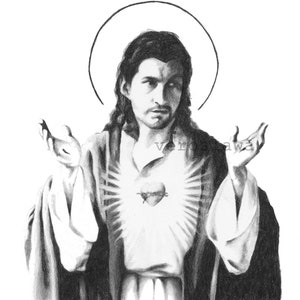 Alex Turner als Jesus Zeichnung Prints Arctic Monkeys Fanart-Rockband Poster