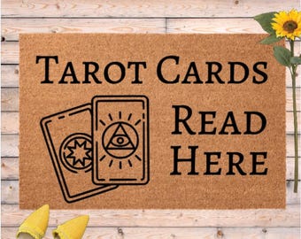 Tarot Cards Door Mat, Fortune Teller Doormat, Mystical Decor, Star Doormat, Witchy, Witchtok, Astronomy Gift, Astrological Gift