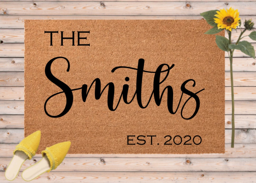 Personalized Last Name Door Mat, New Home Gift, Customized Doormat
