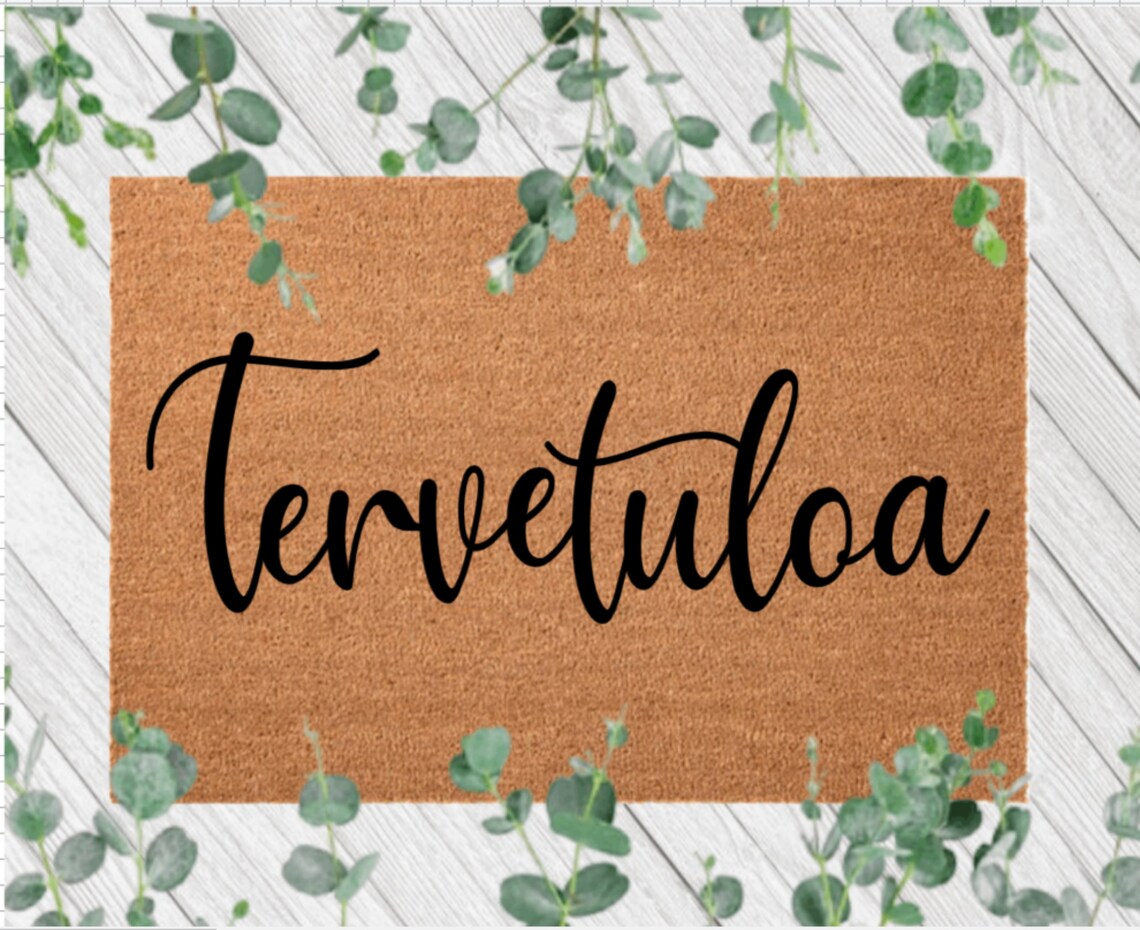 Tervetuloa Doormat Finnish Tervetuloa Mat Coir Etsy