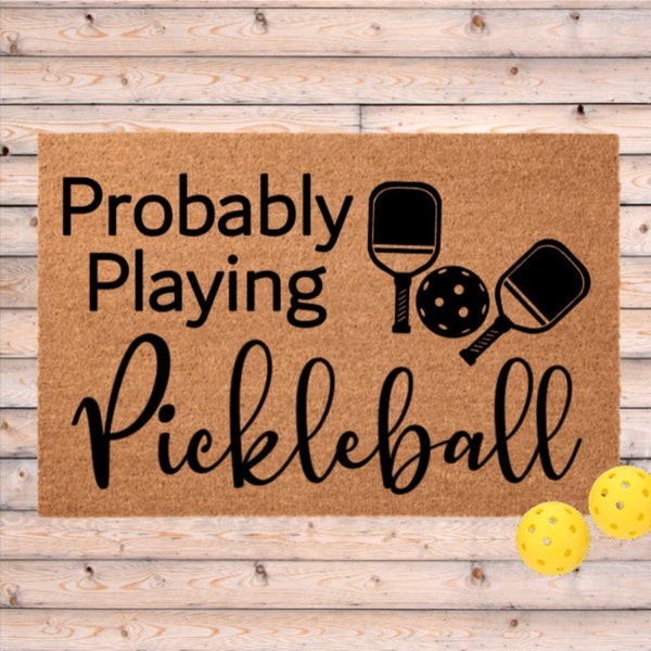 Felpudo de Pickleball, Regalos de Pickleball, Felpudo de Probablemente Jugando al Pickleball, Regalo para Jugador de Pickleball, Regalos de Pickleball para Mujeres, Pickleball