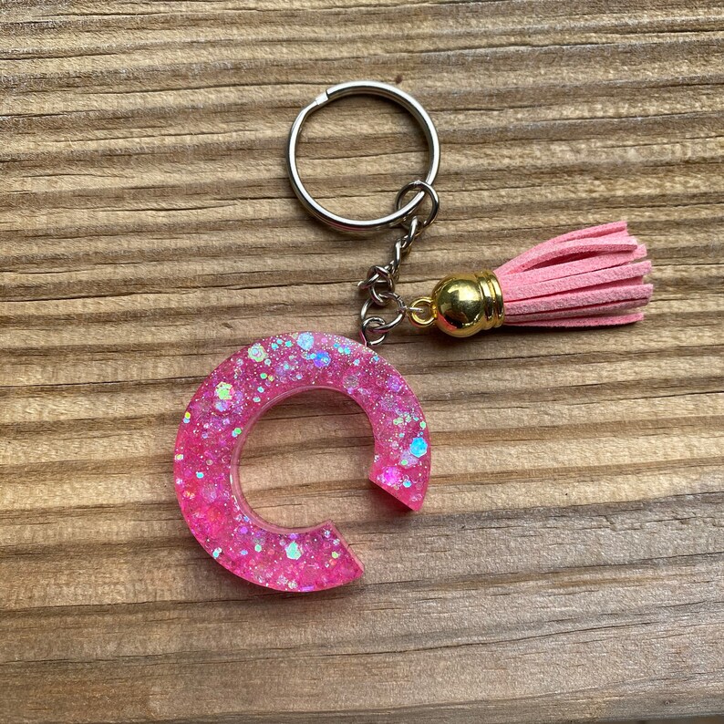 Initial Keychain Etsy