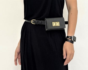 Leather Fanny Pack Leather Belt Bag Clutch Waist Purse Short Wallet Purse Wallet Leather Waist Bag Coin Purse Valentine Gift For Her 2023