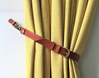 Minimalist Leather Curtain Tie-Back Home Decor Window Treatment  Mother's day Interior Design House Warming Gifts Idea Elegant Modern Decor