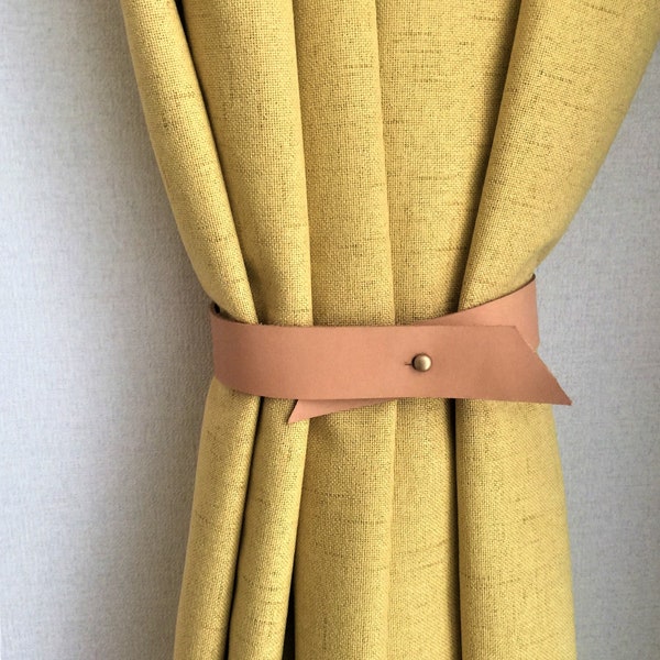 Minimalist Leather Curtain Tieback Elegant Tieback Modern Decor Window Treatment  New Home Decor Interior Design House Warming Gifts Idea