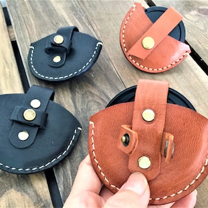 FREE !!!  Holiday Gift WRAPPING SERVICE // Leather Camera Lens Cap Holder// Lens Cap Holder//Camera Lens Cap Holder // Strap Lens Cap Case