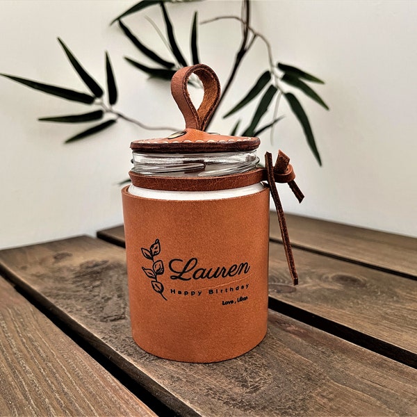 Leather Scented Candles Etsy