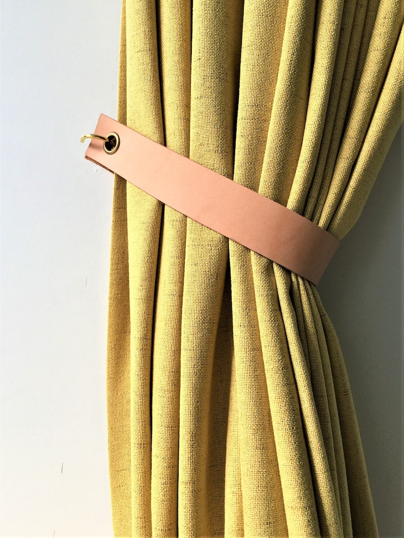 Leather Curtain Tieback // Curtain Holdback // Modern Decor // Etsy UK