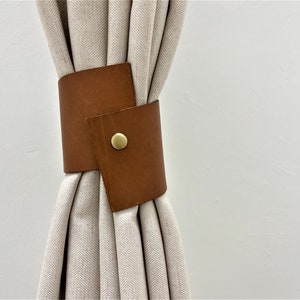 Minimalist Leather Curtain Tie-Back Elegant Curtain Tieback Modern New Home Decor Window Treatment Interior Design House Warming Gift Ideas