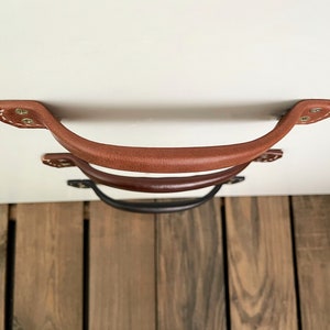 Leather Door Handle // Drawer Pulls // Leather Handle // Leather Drawer Pull // Leather Pull // Leather Dresser Pull // Cabinet Pulls image 5