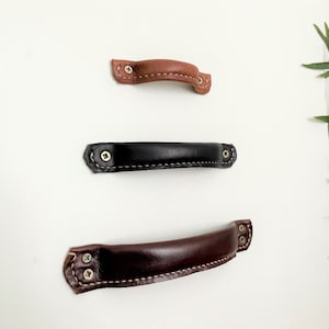 Leather Door Handle // Drawer Pulls // Leather Handle // Leather Drawer Pull // Leather Pull // Leather Dresser Pull // Cabinet Pulls