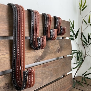 Decorative Leather S hooks // S Hook Clasp // Leather Clothing Hook // S Hanger // Decorative Hook // Hanging Plants Hook // Hook Extender