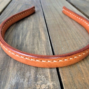 FREE !!!  Holiday Gift WRAPPING SERVICE // Mother&#39;s day gift // Adult Vegetable Tanned Leather Hair Band // Genuine Basic Headband