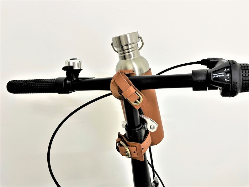Bike Bottle Holder // Leather Bottle Holder // Bike Bottle Etsy