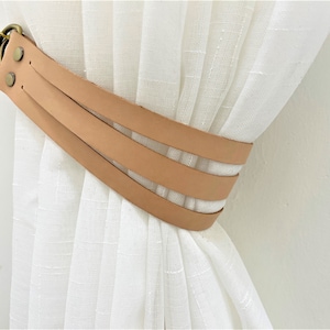 Housewarming Gift Ideas 2023 Window Treatments Minimalist Leather Curtain Tie-Back Elegant Tieback Modern New Home Decor Interior Design