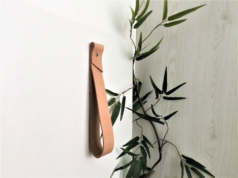 Leather Strap Hanger // Leather Towel Holder // Leather Home Etsy Canada