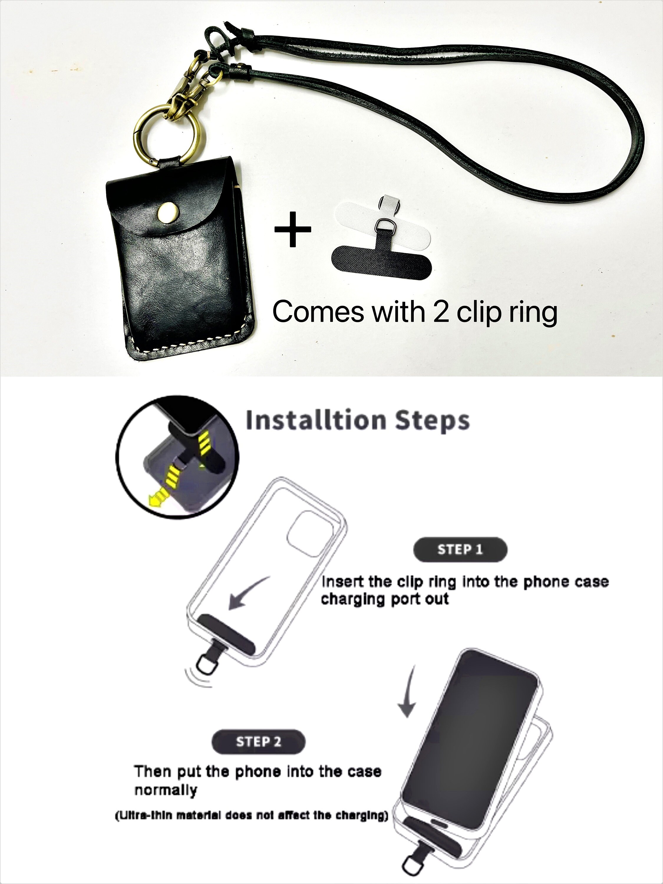 Handmade Leather Cell Phone Lanyard With Detachable Pouch - Etsy Handmade Leather Cell Phone Lanyard With Detachable Pouch - Etsy
