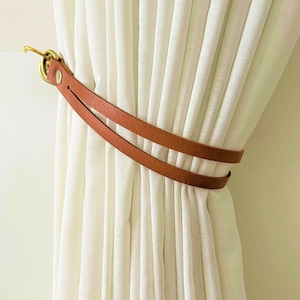 Home Decor Housewarming Gift Ideas Minimalist Leather Curtain Tie-Back Leather Curtain Tie Back Gift Ideas  New Home Decor Interior Design